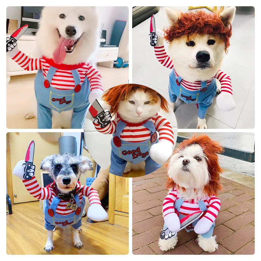 Funny Halloween Chucky Pet Dog Costume