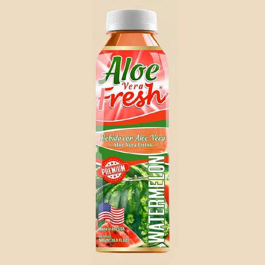 Aloe Vera Fresh Pet Watermelon (20 Pack X 16.9Oz) Soda Pop Aloe Vera, 20 Pack, Cases
