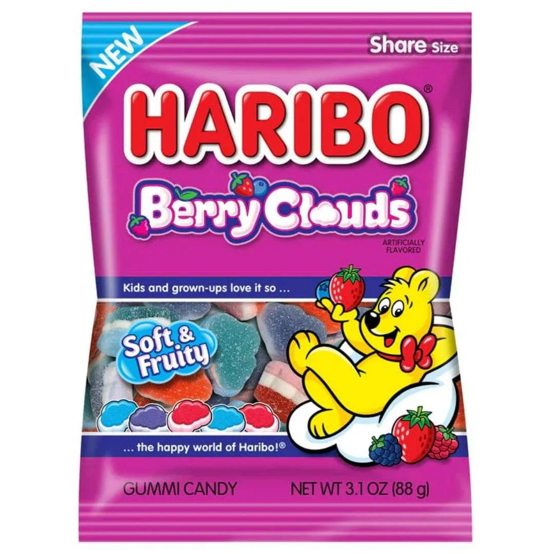 12 Pack Haribo Berry Clouds - Candy from Haribo, TSARC, TSASN&CH, bulk