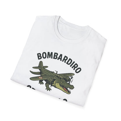 Bombardiro Crocodilo T-Shirt - Unisex Softstyle | Bombardiro Crocodile Graphic Shirt T-Shirt Printify