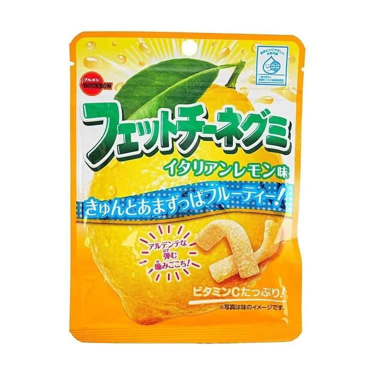 Bourbon Fettuccine Italian Lemon Gummy (50g) - Japan Candy Bourbon, TSAJS, TSAAS, trending products, usabestseller, cabestseller, asian