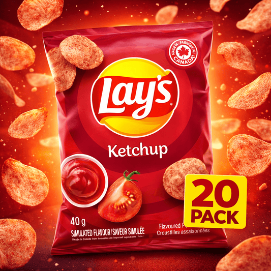 20 Pack Lay's Ketchup Potato Chips 40g Each Snacks/Chips Lay's ,Trending Products