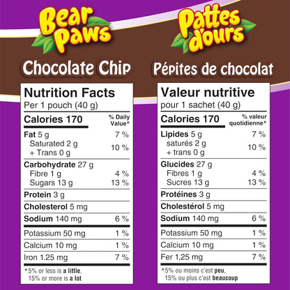 Dare Bear Paws Chocolate Chip Cookies 800g Box Snacks/Chocolates (not for sale) Dare ,Trending Products