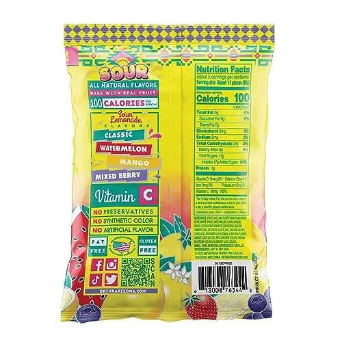 Arizona Sour Fruit Snacks (142g) - Candy from Arizona, Trending, trending products
