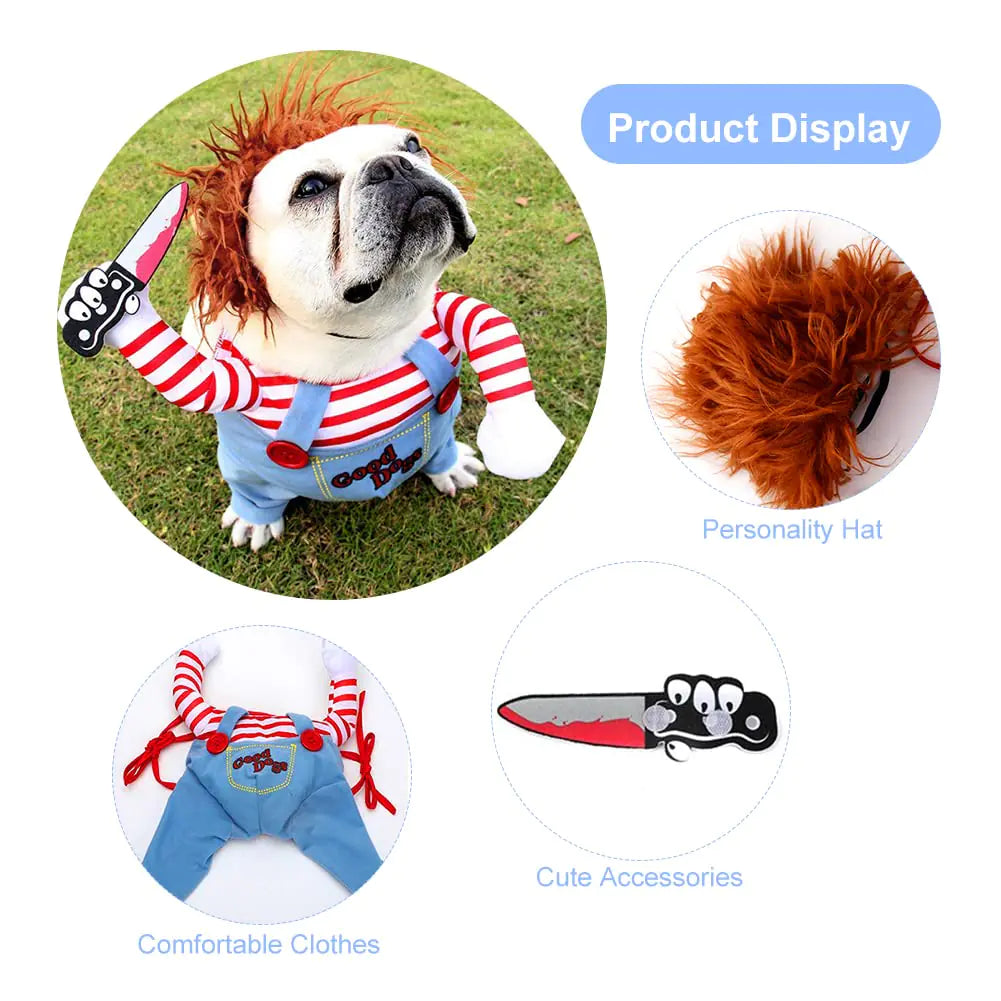 Funny Halloween Chucky Pet Dog Costume