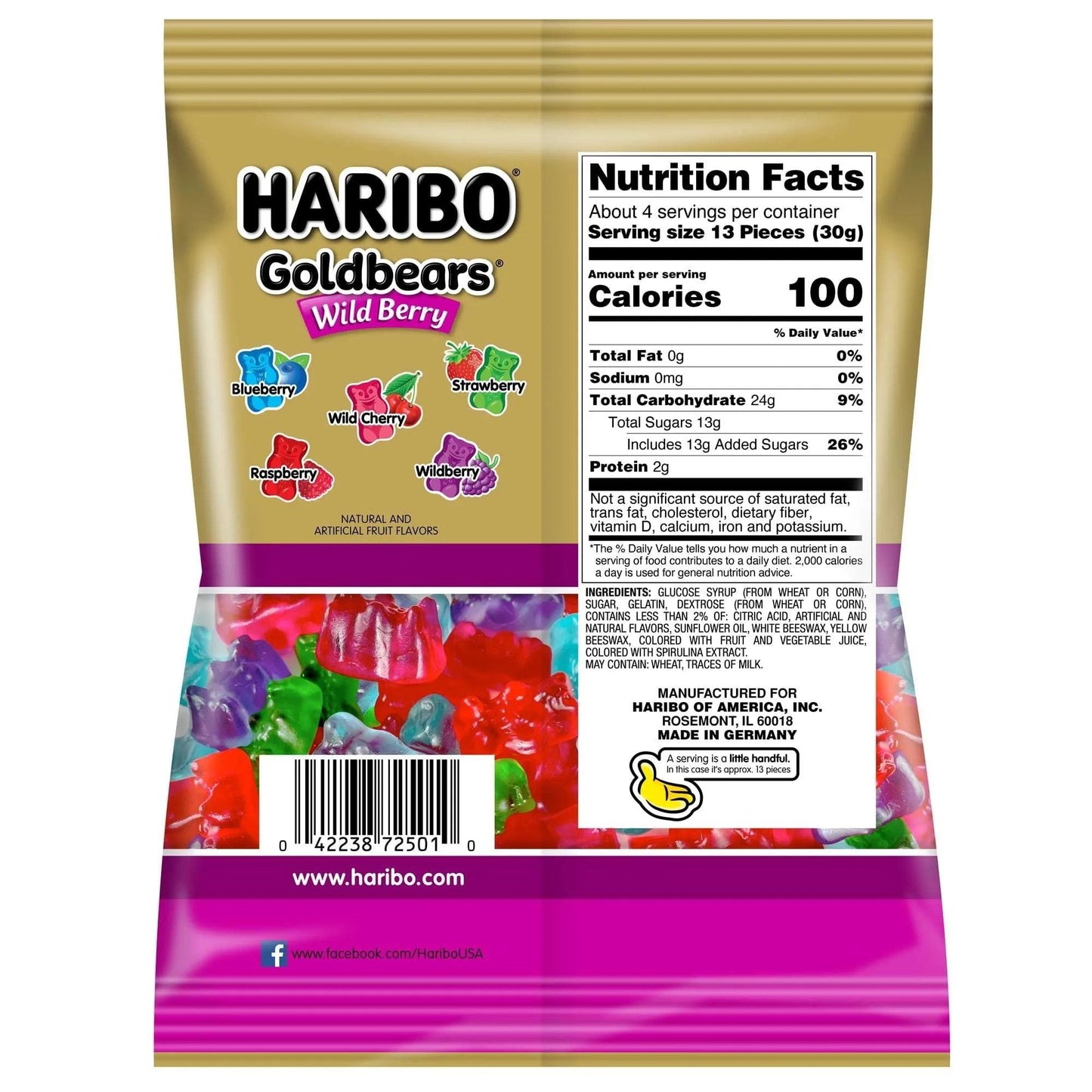 Haribo Goldbear Wildberry (142g) Gummies Haribo, Trending, trending products