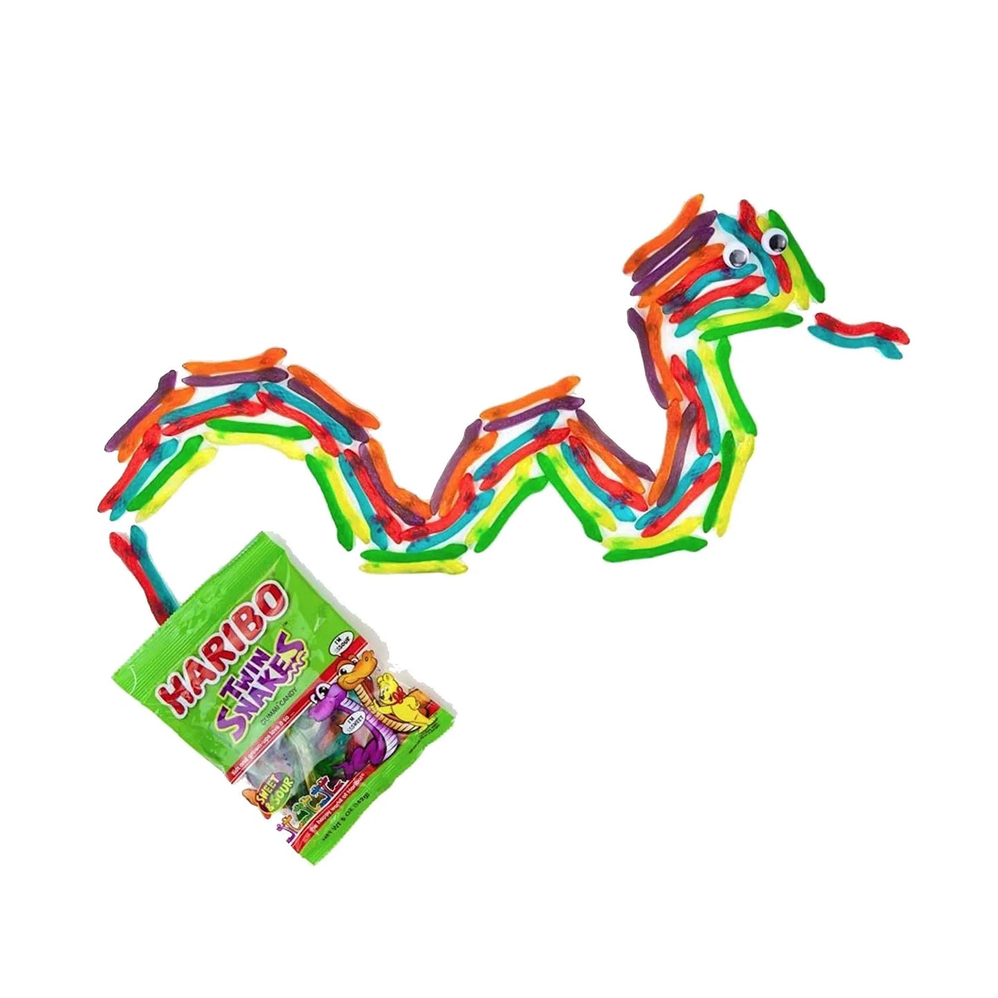Haribo Twin Snakes Sweet n Sour Gummies - Candy (not for sale) from Haribo, TSASN&CH, TSARC