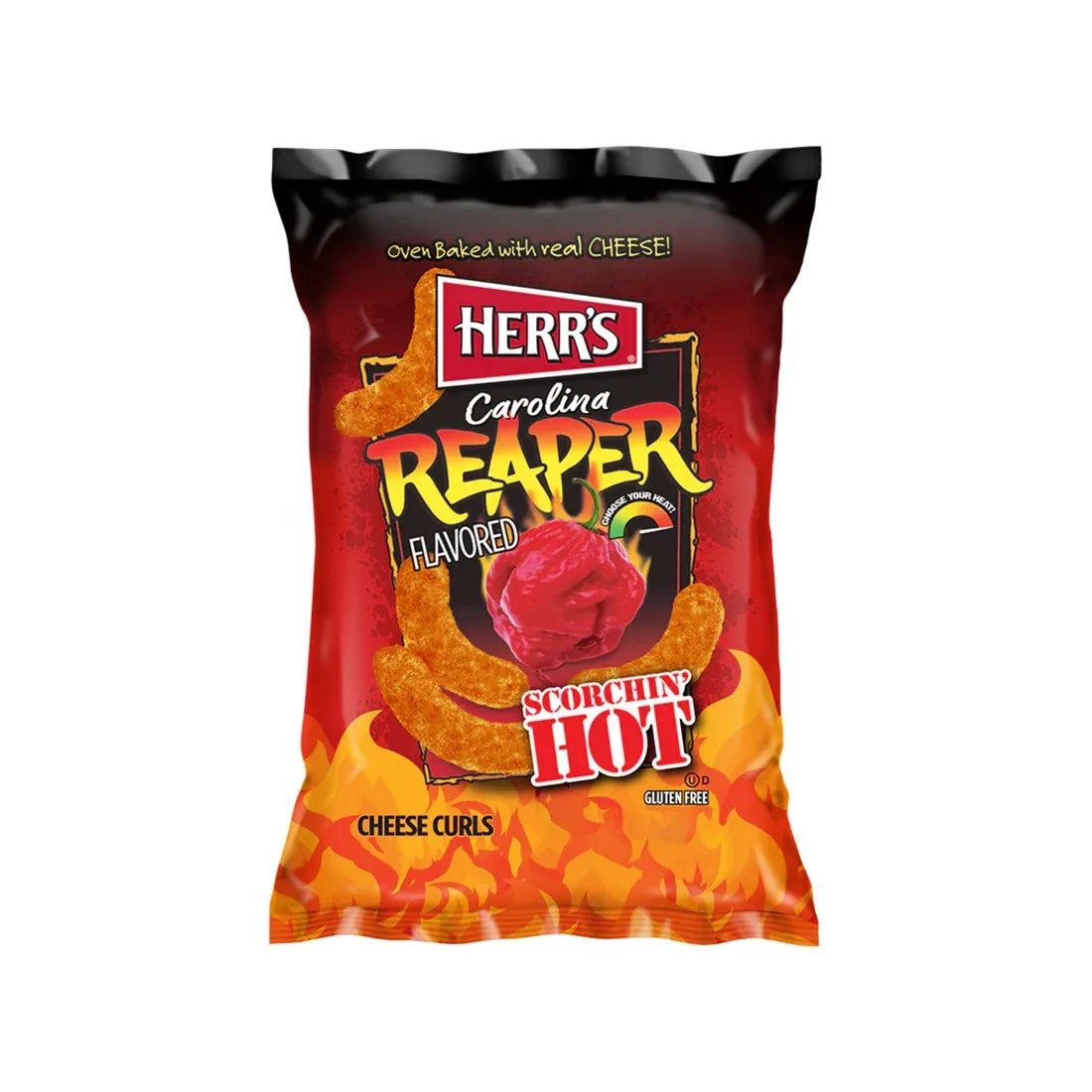 Herrs Carolina Reaper Curls Snacks/Chips (not for sale) Herr’s, trending products, Bestseller, cabestseller