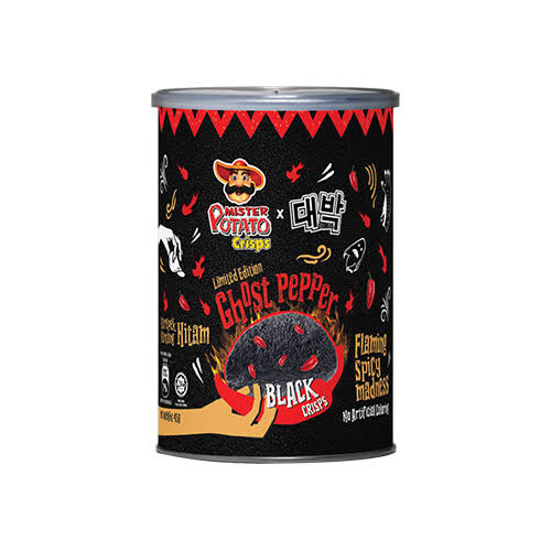 Mister Potato Ghost Pepper Black Crisps Worlds Hottest Chips