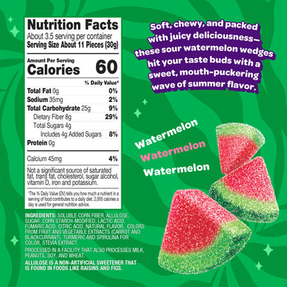 Joyride Candy Sour Watermelon Wedges Strips (100g) Sour Candy Joyride Candy, trending products, latest
