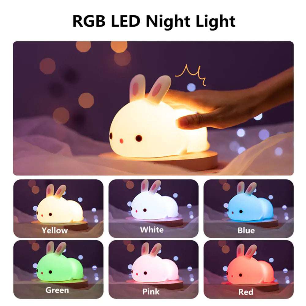 Touch me Bunny LED Night Lamp