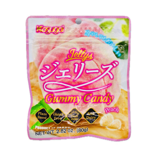 Kasugai Jellys Gummy Candy Peach Candy Kasugai, TSAJS, TSAAS, trending products, usabestseller, cabestseller, asian