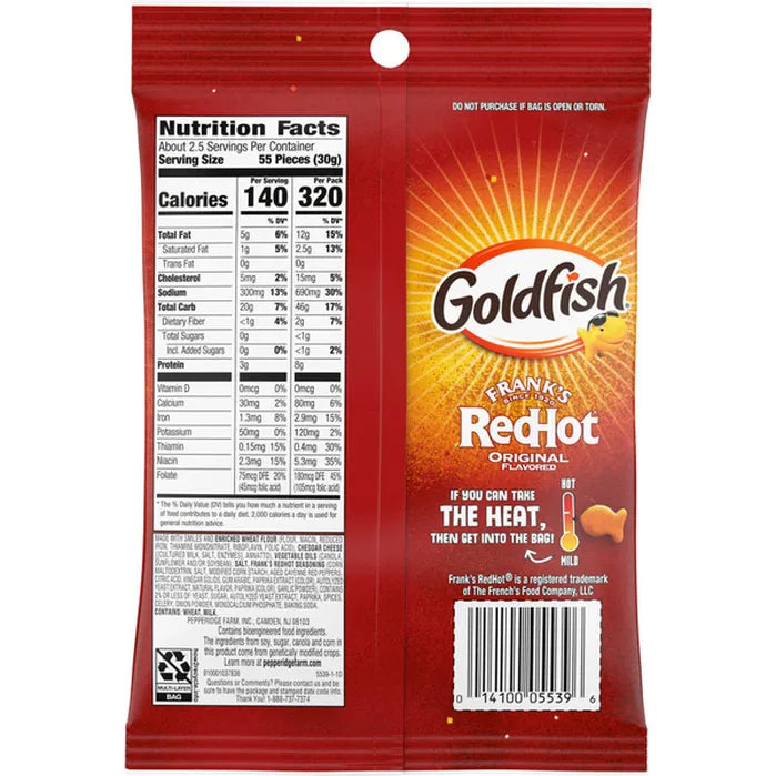 Goldfish Frank's Redhot Bag 70g