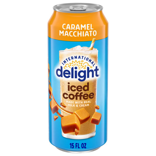 6 pack International Delight Caramel Iced Coffee (15 Oz) Soda Pop (not to sale) International Delight, Cases, 6 Pack, Zero Sugar