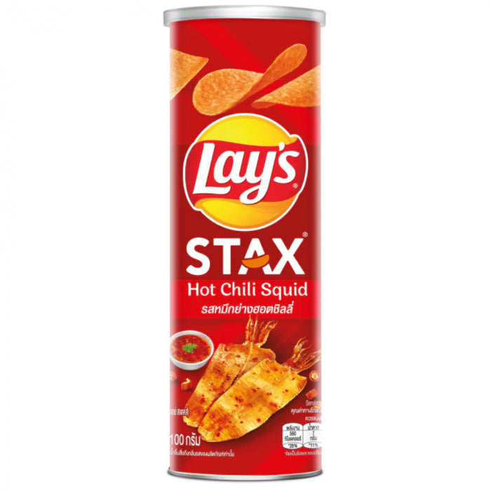 Lay’s STAX Hot Chilli Squid Thailand, (Best Before Passed)