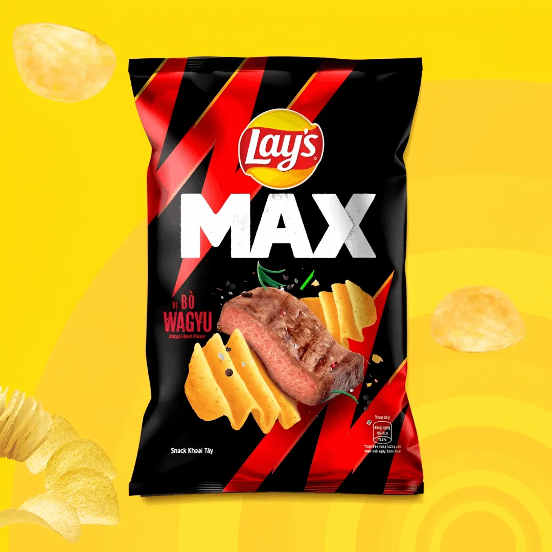 Lays Max Bo Wagyu Beef Party Pack Snacks/Chips Lays, TSAAS, TSASN&CH, TSAISC, TSAIS, trending products