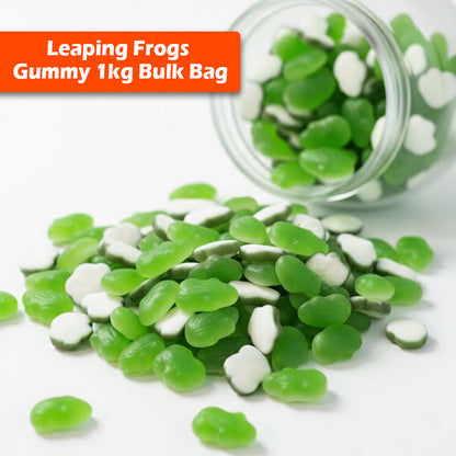 Leaping Frogs Gummy Candy 1kg Bulk Bag Candy Gummy Zone, TSGZC, Bulk Candies, Bulk