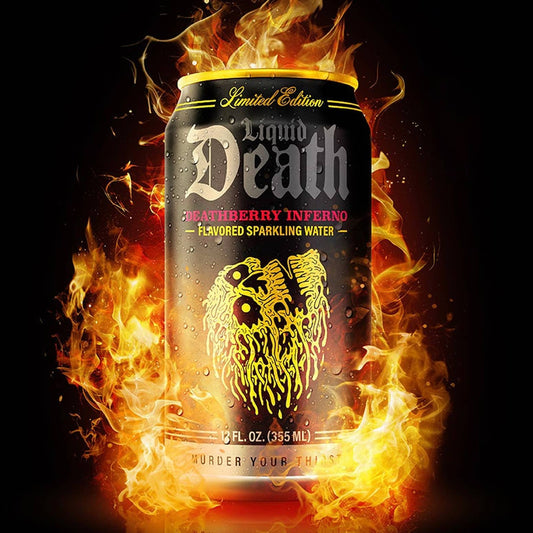 24 Pack Liquid Death Deathberry Inferno (12 Oz)