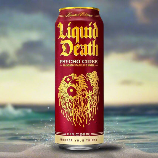 24 Pack Liquid Death Psycho Cider (12 Oz) Soda Pop Liquid Death, 24 Pack, Cases, Bestseller Drinks