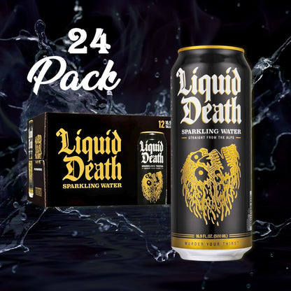 Liquid Death Sparkling Water 24 pack Soda Pop (not for sale) Liquid Death, TSAED