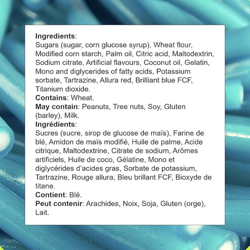 Livewires Creme Cable Candy Blue Raspberry 300 Candies Inside 1.2 Kg ...