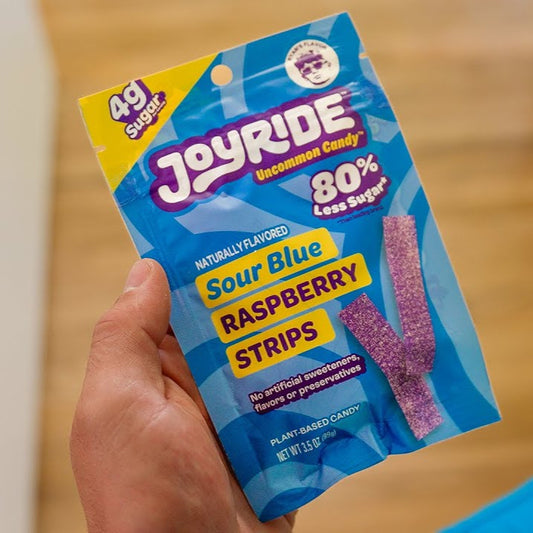 Joyride Candy Sour Blue Raspberry Strips (100g) Sour Candy Joyride Candy, trending products, latest