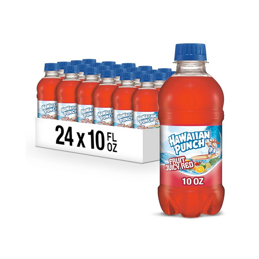24 Pack Hawaiian Punch Juicy Red (10 Oz) Soda Pop Hawaiian Punch, cases, 24 Pack