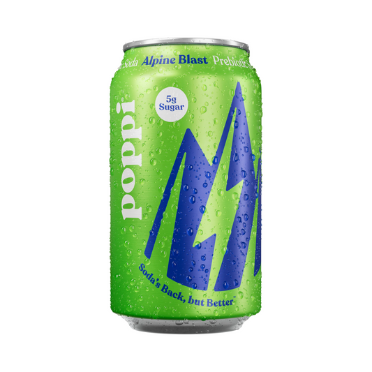 12 Pack Poppi Alpine Blast Can (12 Oz) Soda Pop Poppi, 12 Pack, Cases