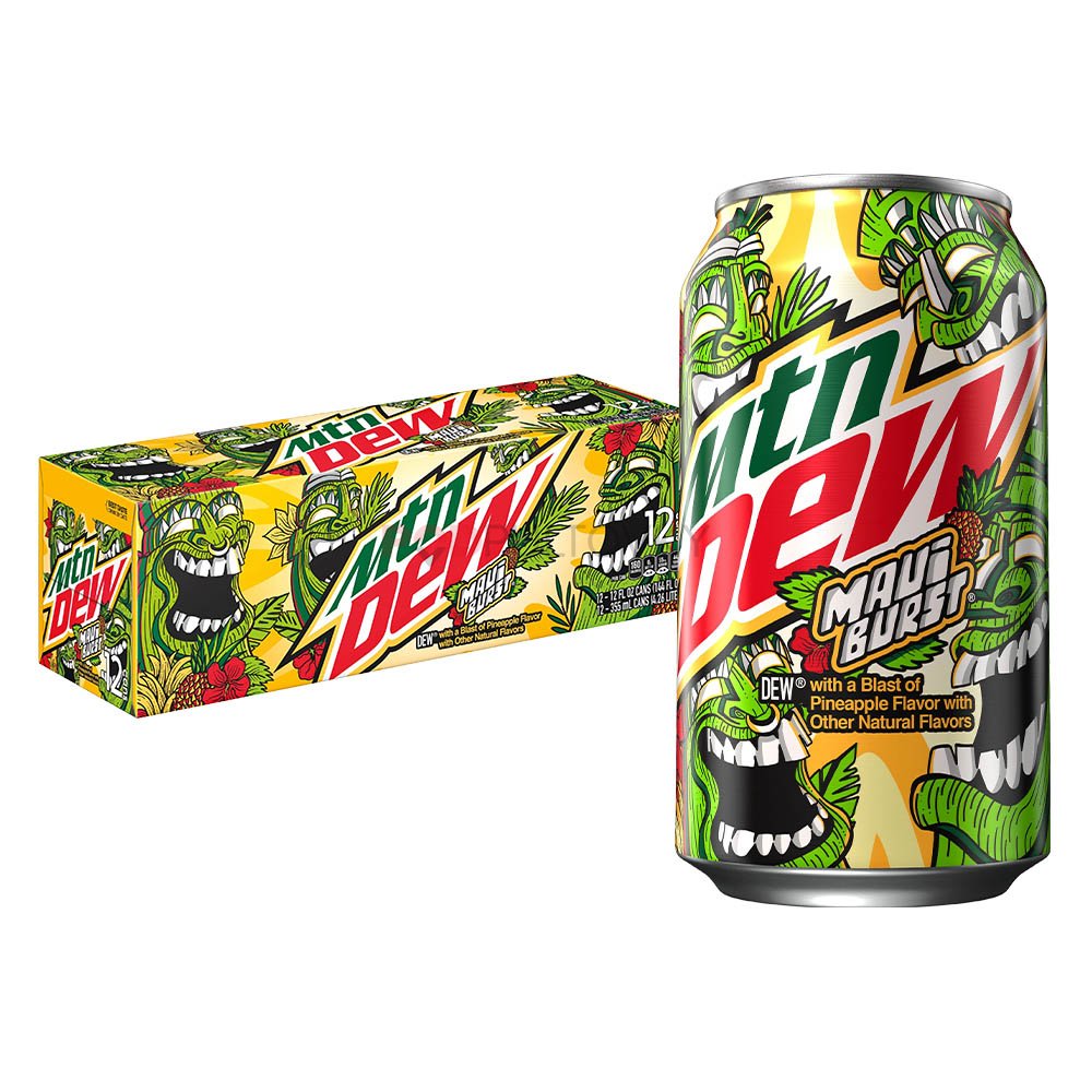 12 Pack Mtn Dew Maui Burst Rare Find