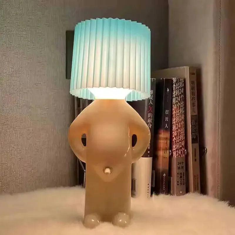 Shy Man Naughty Table Lamp Blue Snack Attack
