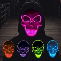 Thumbnail for LED Skeleton Halloween Mask