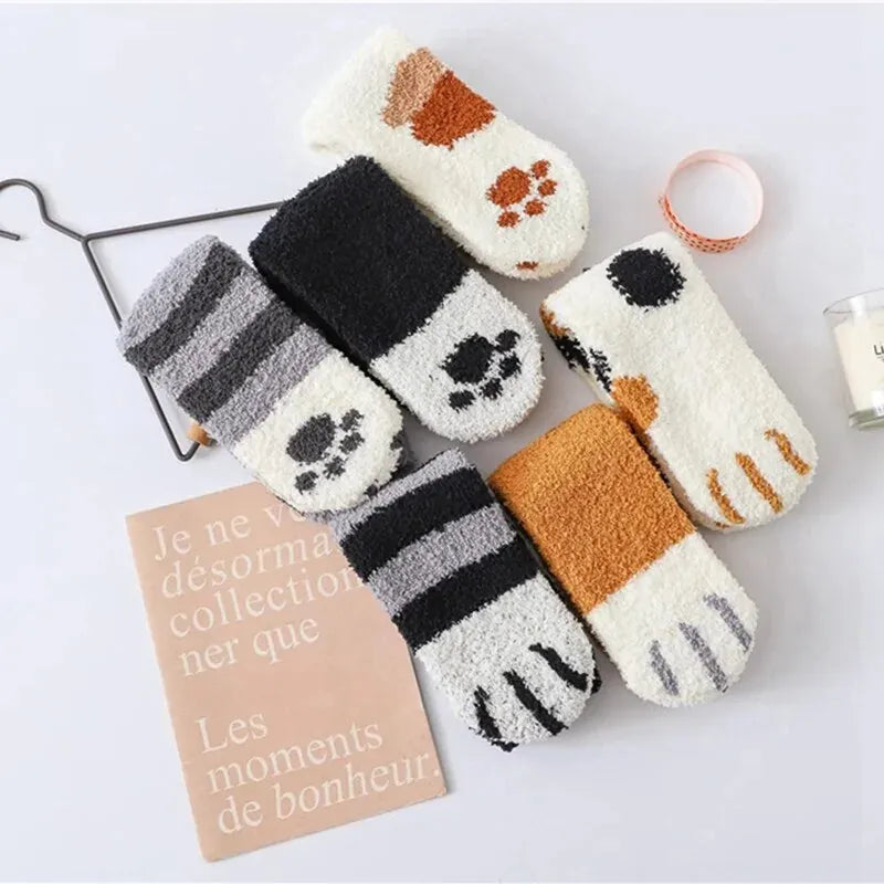 Plush Cat Paws Socks Quirky Stuff (not for sale) Cat Socks
