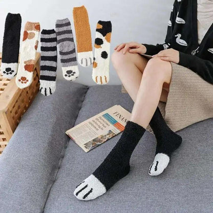 Plush Cat Paws Socks Quirky Stuff (not for sale) Cat Socks