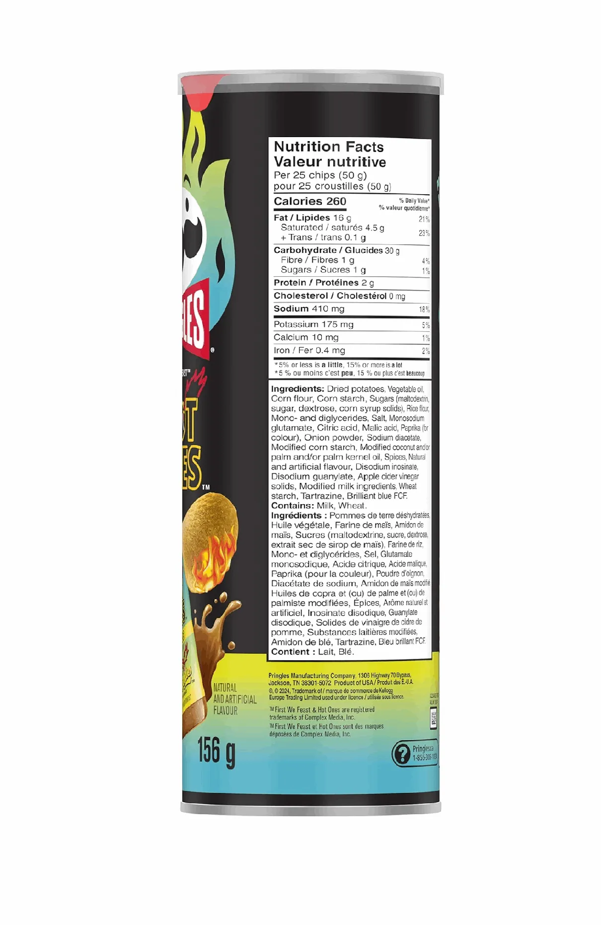 Pringles Hot Ones Los Calientes Verde Flavour Potato Chips 156g Asian Snacks Pringles, TSAAS, TSASN&CH, TSAISC, TSAIS, Trending Products, Latest Products
