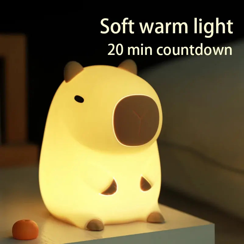 Capybara Adorable Silicone LED Night Lamp