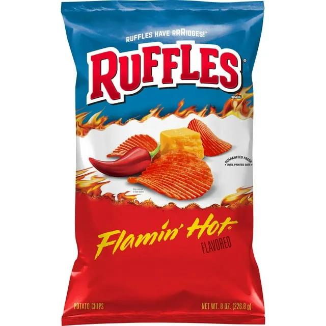 Ruffles- Flamin' Hot Flavored (226.8g) Best Before Passed Snacks/Chips, Mexican (not for sale) Ruffles, TSASN&CH, trending products, usabestseller, cabestseller