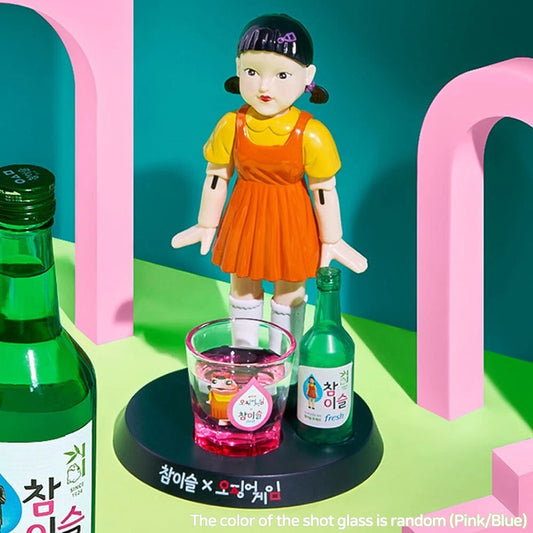 Squid Game Younghee Jinro Chamisul Soju Korean Drinking Game Toy Figure & 2 Cups Gifts (not for sale) Squid Games , trending products, Latest Products