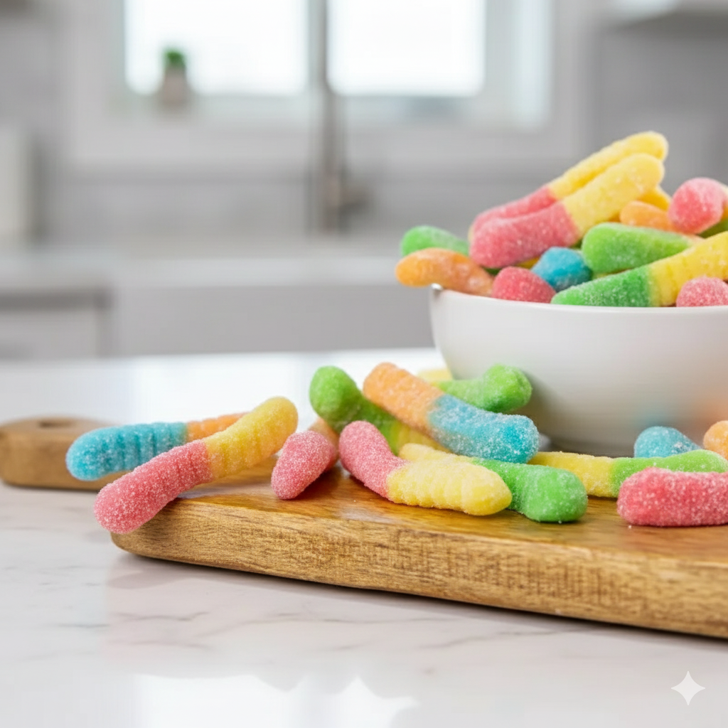 Sour Super Wormies Gummy Candy 1kg Bulk Bag Candy Gummy Zone, TSGZC, Bulk Candies, Bulk