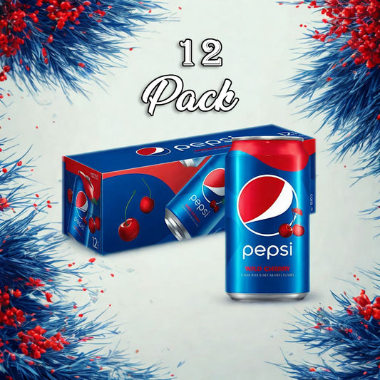 12 Pack Pepsi Wild Cherry Soda Pop (not for sale) PepsiCo, TSAED, 12 Pack, Cases, Bestseller Drinks