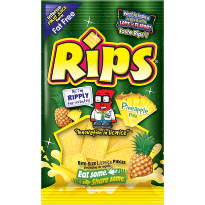 Rips HB Gummy Strips Pineapple (12 Pack X 4Oz)