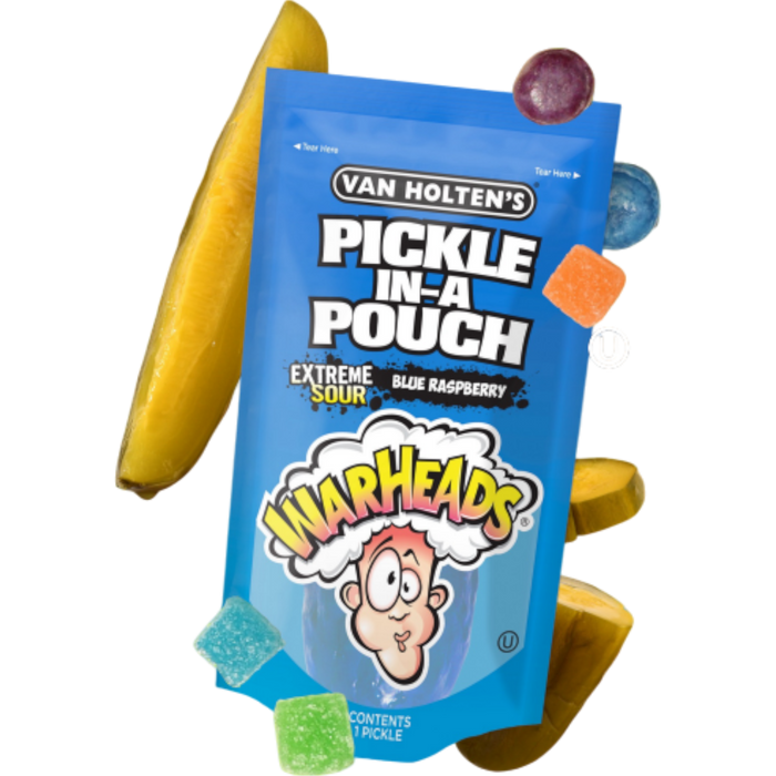 Van Holten's Pickle-In-A-Pouch Warheads Extreme Sour Blue Raspberry