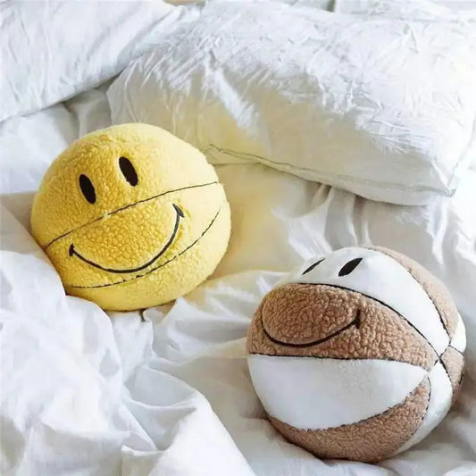 Smile Basketball Plushie Throw Pillow Quirky Stuff (not for sale) Smile Basketball Plushie Throw Pillow