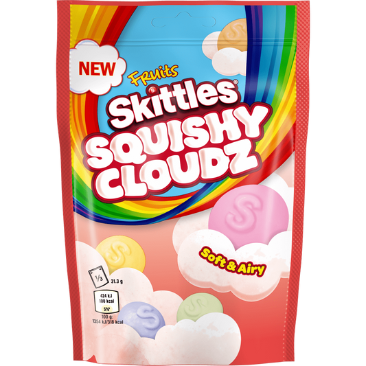 Skittles Squishy Cloudz Fruits (UK) 94g Candy Skittles, trending products, Latest